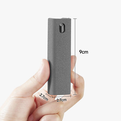 Touch screen cleaner with spray, 2-in-1 spray