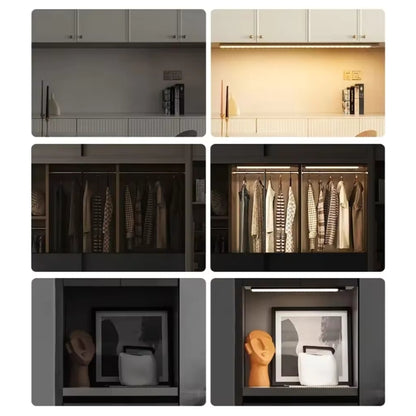 LED-Schrankleuchte mit Bewegungsmelder – wiederaufladbare, kabellose USB-C-Lampe für Zuhause, Küche und Kleiderschrank (mehrere Größen)