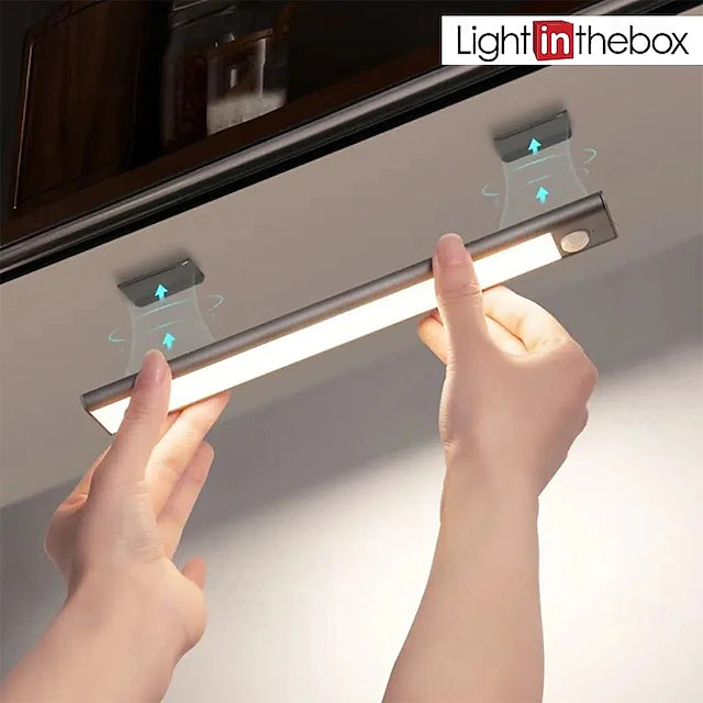 LED-Schrankleuchte mit Bewegungsmelder – wiederaufladbare, kabellose USB-C-Lampe für Zuhause, Küche und Kleiderschrank (mehrere Größen)